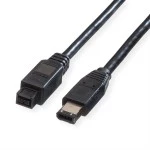 roline 11.02.9618 IEEE 1394b / IEEE 1394 Kabel 9/6polig schwarz 1,8 Meter 
