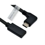 roline 11.04.5496 Video-Verlängerungskabel (DP Alt Mode) USB Typ C-C Stecker/Buchse schwarz 2 Meter 
