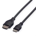 roline 11.04.5568 HDMI High Speed Kabel mit Ethernet HDMI Stecker/Mini HDMI Stecker 0,8 Meter 