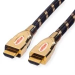 roline 11.04.5693 GOLD HDMI Ultra HD Kabel mit Ethernet Stecker/Stecker 5 Meter 
