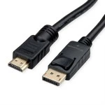 roline 11.04.5776 DisplayPort Kabel DP/UHDTV Stecker/Stecker schwarz 7,5 Meter 