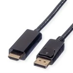 roline 11.04.5788 DisplayPort Kabel DP/UHDTV Stecker/Stecker schwarz 5 Meter 