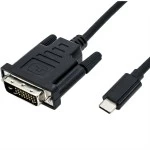roline 11.04.5830 USB Typ C/DVI Adapterkabel Stecker/Stecker 1 Meter 