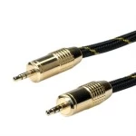 roline 11.09.4285 GOLD 3,5mm Audio-Verbindungskabel Stecker/Stecker 5 Meter 