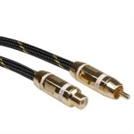 roline 11.09.4295 GOLD Cinch-Verlängerungskabel simplex Stecker/Buchse weiss 10 Meter 
