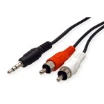 roline 11.09.4349 3,5mm Stecker-zu-Cinch 2x Stecker Kabel 10 Meter 
