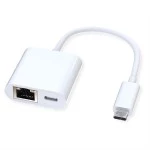 roline 12.02.1100 USB 3.2 Gen 2 Typ C zu Gigabit Ethernet Konverter + 1x PD Port 100W 