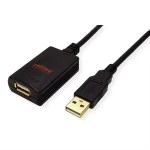 roline 12.04.1089 USB 2.0 Verlängerung schwarz 5 Meter 