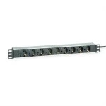 roline 19.07.1620 19 Zoll-Steckdosenleiste 9fach Aluminium 2 Meter 