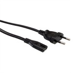 roline 19.07.2078 Netzkabel Euro-Flachstecker auf C7 2polig schwarz 5 Meter 