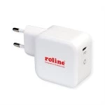 roline 19.11.1018 USB Charger mit Euro-Stecker 1x USB Typ C PD 61W 
