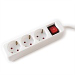Value 19.99.1077 3-fach Steckdosenleiste mit Schalter weiß 3 Meter 