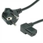 Value 19.99.1118 Netzkabel abgewinkelte IEC-Buchse schwarz 1,8 Meter 