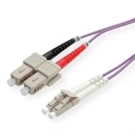 roline 21.15.8768 LWL-Kabel 50/125µm OM4 LC/SC violett 10 Meter 