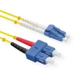 roline 21.15.8790 LWL-Kabel Duplex Single Mode 9/125µm OS2 LC/SC gelb 0,5 Meter 