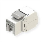 roline 21.17.0321 Kat.6A (Class EA) Keystone RJ-45 geschirmt werkzeuglos silberfarben 