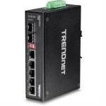 TRENDnet TI-G62 TRENDnet 6-Port Gehärteter Industrieller Gigabit DIN-Rail Switch 