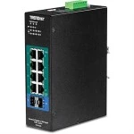 TRENDnet TI-PG102i TRENDnet 10-Port DIN-Rail Switch Industrial Gigabit Managed PoE+ 