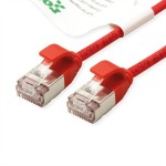 roline GREEN 21.44.3313 GREEN U/FTP Patchkabel Kat.6A (Class EA) LSOH slim rot 1 Meter 