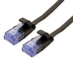 Value 21.99.0820 Patchkabel Kat.6A (Class EA) UTP extra-flach schwarz 0,5 Meter 