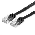 Value 21.99.0960 Patchkabel Kat.6 (Class E) UTP extra-flach schwarz 0,5 Meter 