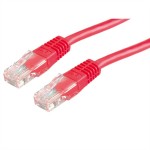 Value 21.99.1521 Patchkabel Kat.6 (Class E) UTP rot 0,5 Meter 
