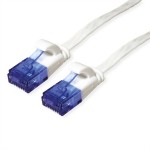 Value 21.99.2060 Patchkabel Kat.6A (Class EA) UTP extra-flach weiß 0,5 Meter 