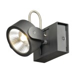 SLV 1000127 KALU, Wand- und Deckenleuchte, einflammig, LED, 3000 K, schwarz, 60° 