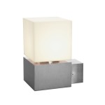 SLV 1000336 SQUARE, E27, Outdoor Wandleuchte, Edelstahl 304, max. 20 W, IP44 