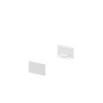 SLV 1000560 ENDKAPPEN, für GRAZIA 20 Aufbauprofil flach, 2 Stück, flache Ausführung, weiß 