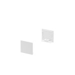 SLV 1000566 ENDKAPPEN, für GRAZIA 20 Aufbauprofil standard, 2 Stück, flache Ausführung, weiß 