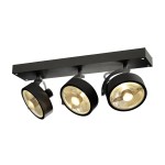 SLV 1000704 KALU, Wand- und Deckenleuchte, QPAR111, dreiflammig, schwarz, max. 75 W 