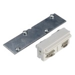SLV 1001539 LÄNGSVERBINDER, für EUTRAC® Hochvolt 3Phasen-Einbauschiene, elektrisch/mechanisch, weiß 