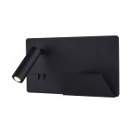 SLV 1003456 SOMNILA SPOT, Indoor LED Wandaufbauleuchte 3000 K schwarz Version rechts inkl. USB Anschluss 
