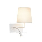 SLV 1003460 SOMNILA FLEX, Indoor LED Wandaufbauleuchte 3000 K weiß Version rechts inkl. USB Anschluss 