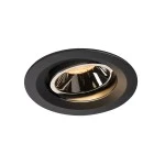 SLV 1003558 NUMINOS® MOVE M DL, Indoor LED Deckeneinbauleuchte schwarz/chrom 2700 K 40° dreh- und schwenkbar 