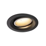 SLV 1003560 NUMINOS® MOVE M DL, Indoor LED Deckeneinbauleuchte schwarz/weiß 2700 K 55° dreh- und schwenkbar 