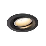 SLV 1003578 NUMINOS® MOVE M DL, Indoor LED Deckeneinbauleuchte schwarz/weiß 3000 K 20° dreh- und schwenkbar 