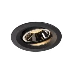 SLV 1003582 NUMINOS® MOVE M DL, Indoor LED Deckeneinbauleuchte schwarz/chrom 3000 K 40° dreh- und schwenkbar 