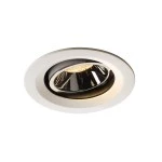 SLV 1003591 NUMINOS® MOVE M DL, Indoor LED Deckeneinbauleuchte weiß/chrom 3000 K 20° dreh- und schwenkbar 