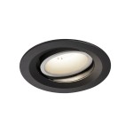 SLV 1003605 NUMINOS® MOVE M DL, Indoor LED Deckeneinbauleuchte schwarz/weiß 4000 K 40° dreh- und schwenkbar 
