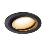 SLV 1003629 NUMINOS® MOVE L DL, Indoor LED Deckeneinbauleuchte schwarz/weiß 2700 K 40° dreh- und schwenkbar 