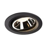 SLV 1003657 NUMINOS® MOVE L DL, Indoor LED Deckeneinbauleuchte schwarz/chrom 3000 K 55° dreh- und schwenkbar 