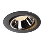 SLV 1003702 NUMINOS® MOVE XL DL, Indoor LED Deckeneinbauleuchte schwarz/chrom 2700 K 40° dreh- und schwenkbar 