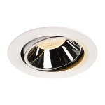 SLV 1003711 NUMINOS® MOVE XL DL, Indoor LED Deckeneinbauleuchte weiß/chrom 2700 K 20° dreh- und schwenkbar 
