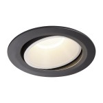 SLV 1003746 NUMINOS® MOVE XL DL, Indoor LED Deckeneinbauleuchte schwarz/weiß 4000 K 20° dreh- und schwenkbar 