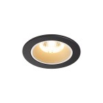 SLV 1003800 NUMINOS® S DL, Indoor LED Deckeneinbauleuchte schwarz/weiß 3000 K 55° inkl. Blattfedern 