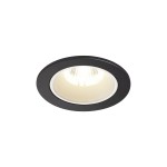 SLV 1003818 NUMINOS® S DL, Indoor LED Deckeneinbauleuchte schwarz/weiß 4000 K 20° inkl. Blattfedern 
