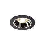SLV 1003819 NUMINOS® S DL, Indoor LED Deckeneinbauleuchte schwarz/chrom 4000 K 20° inkl. Blattfedern 