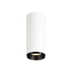 SLV 1004135 NUMINOS® S CL, PHASE, Deckenaufbauleuchte, 3000 K, 8 W, 36°, matt weiß / matt schwarz 